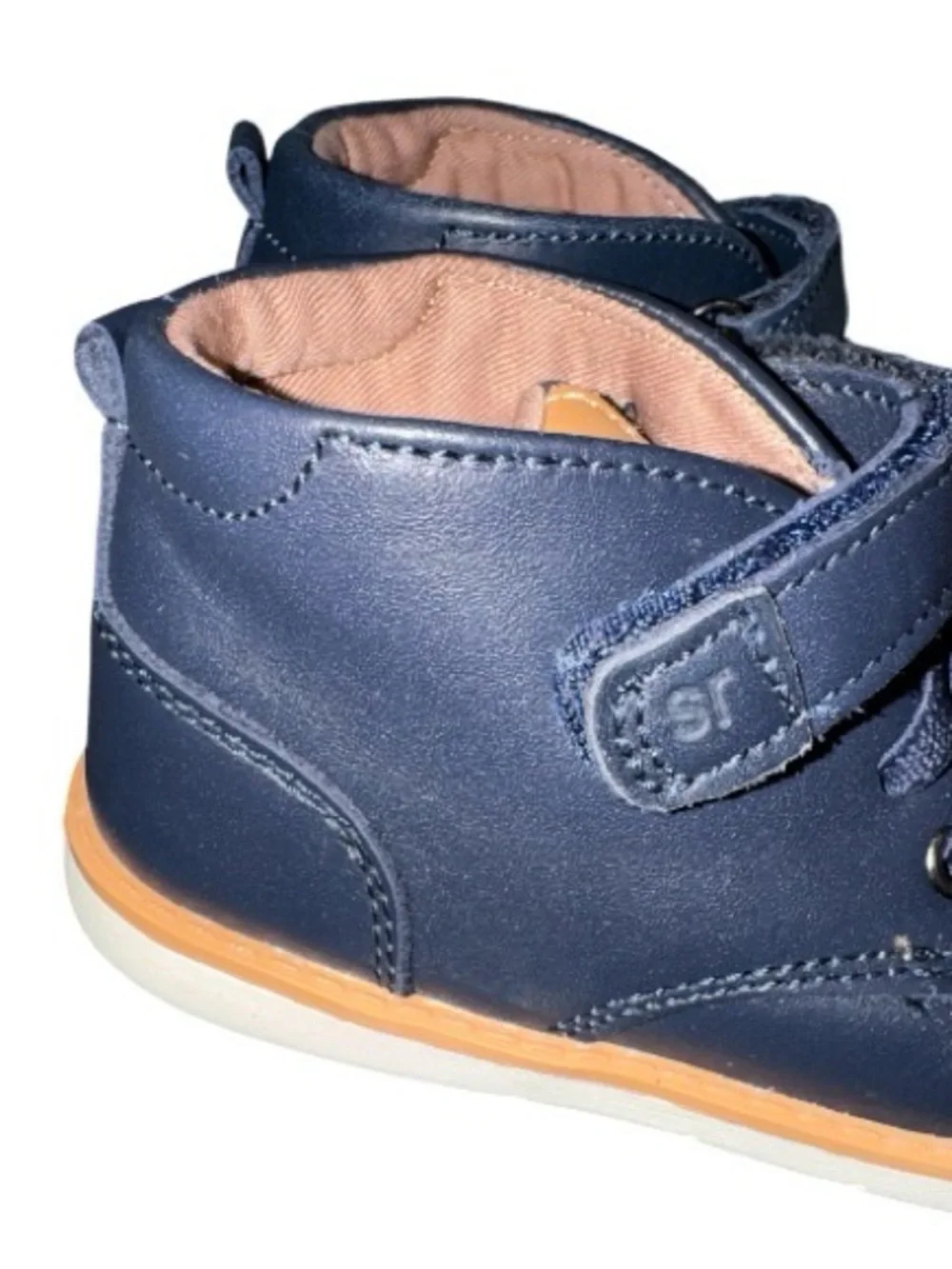STRIDE Rite NAVY Leather SRTech Quinn Leather Boots boys shoes size 8